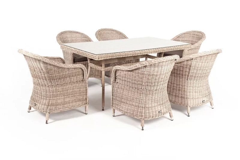 Обеденная группа Эспрессо 4SIS из искусственного ротанга, цвет бежевый фото 1