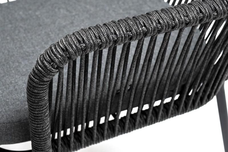 Обеденная группа Лион 4SIS на 4 персоны со стульями "Лион" темно-серый, круглый стол "серый гранит" фото 5