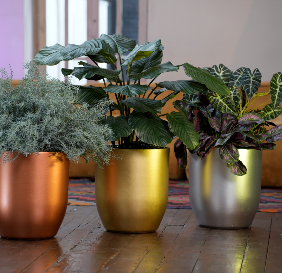 Кашпо Concretika Йар D46H110 Силвер фото 4