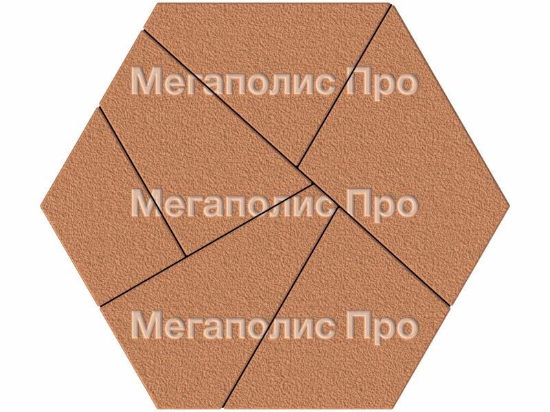 Тротуарная плитка Выбор Оригами Б.4.Фсм.8 80 мм Оранжевый Гранит фото 3