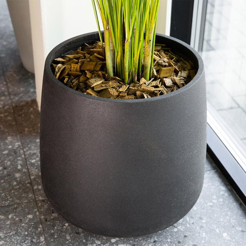 Кашпо Concretika Кратер D60 H50 Неро фото 3