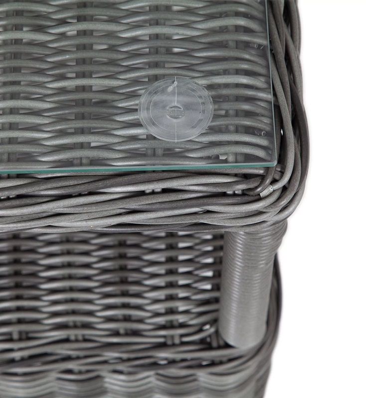Столик кофейный Форио 4SIS из искусственного ротанга, цвет графит фото 2