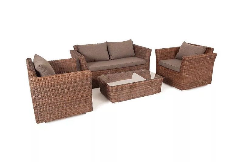 Лаунж-зона Капучино Сингл 4SIS из искусственного ротанга, цвет коричневый фото 4