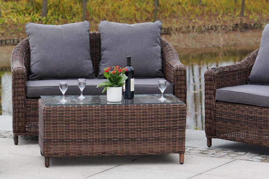 Кон Панна лаунж-зона из искусственного ротанга, цвет коричневый фото 5