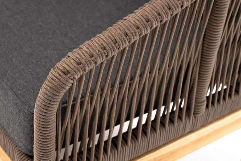 Диван двухместный Канны 4SIS из роупа (веревки), каркас дуб, цвет коричневый фото 5