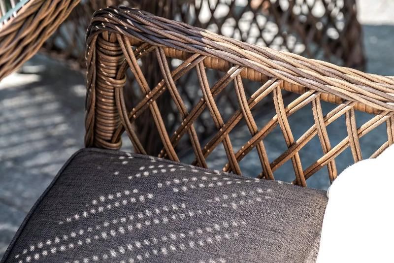 Плетеное кресло Латте 4SIS из искусственного ротанга, цвет коричневый фото 5
