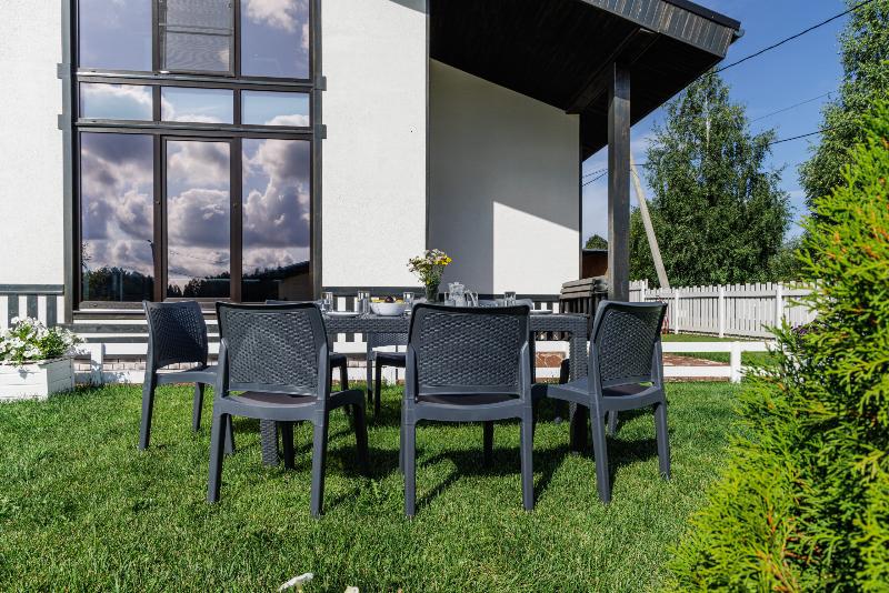 Обеденный комплект July L Royal Family из пластика, цвет графит фото 3