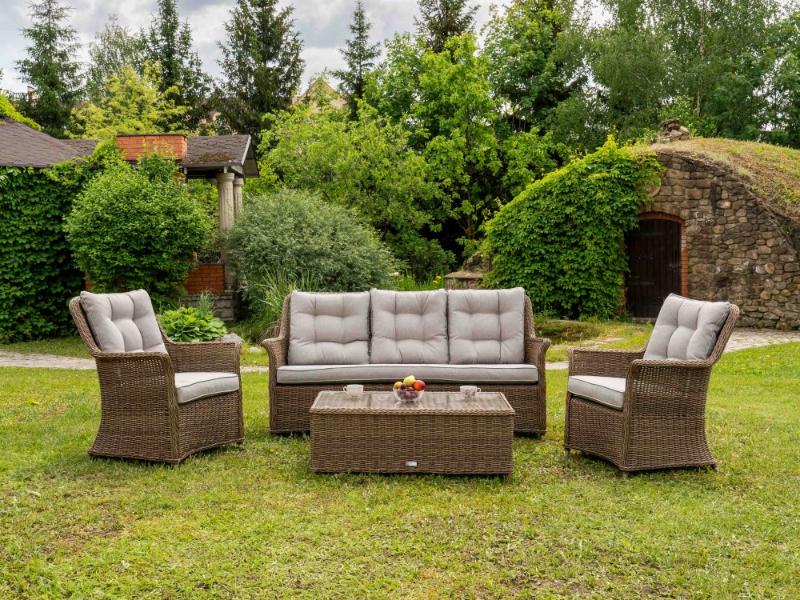 Лаунж-зона Victor Royal Family из искусственного ротанга, цвет коричневый фото 1