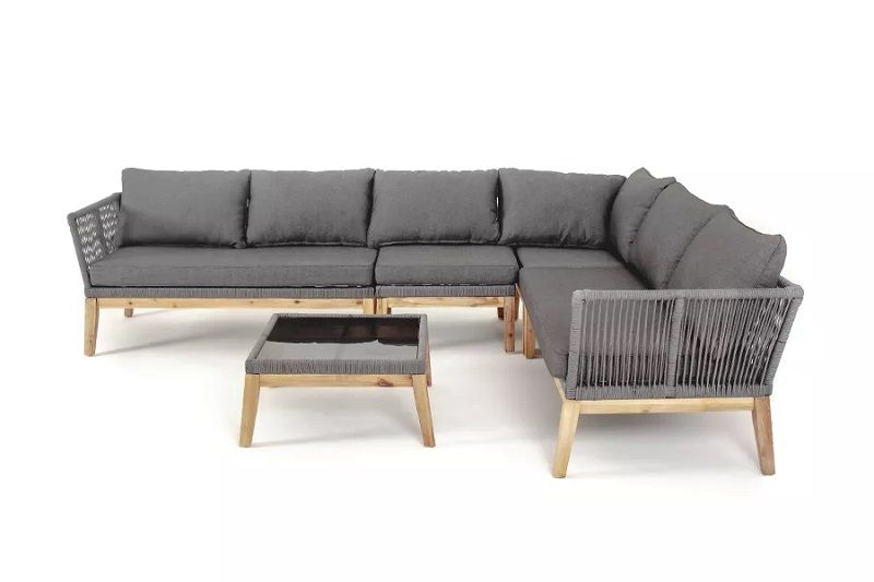 Лаунж-зона модульная Барселона 4SIS из роупа (веревки), каркас из акации фото 2