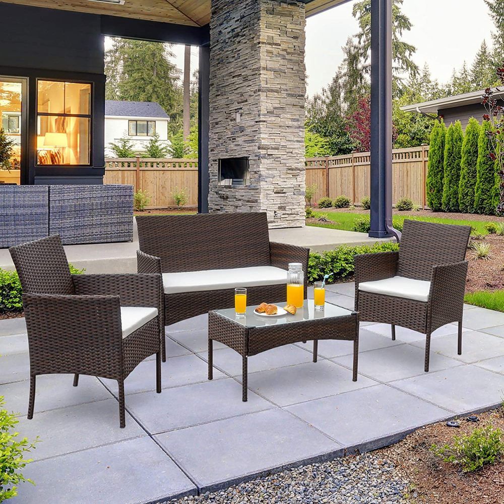 Комплект плетеной мебели AFM-2025A Brown фото 1