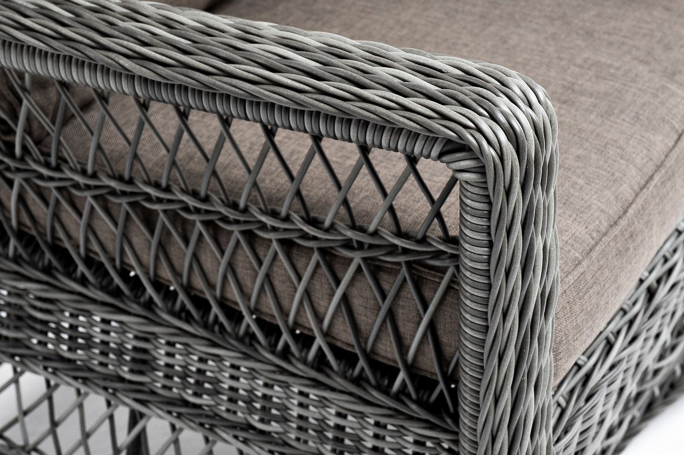 Кресло Гранд Латте 4SIS из искусственного ротанга, цвет графит фото 8