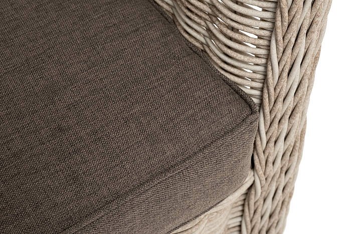 Диван Гляссе 4SIS трехместный из искусственного ротанга, цвет бежевый фото 2