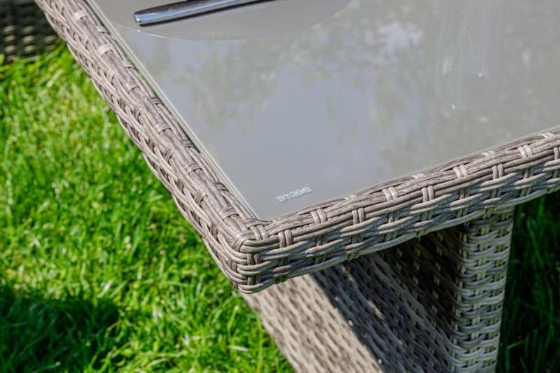 Обеденный комплект Karl plus Royal Family из искусственного ротанга, цвет серый фото 6