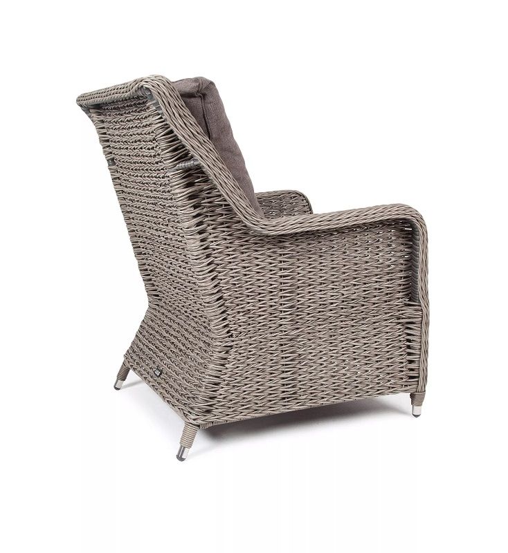 Плетеное кресло Гляссе 4SIS из искусственного ротанга (гиацинт), цвет графит фото 4