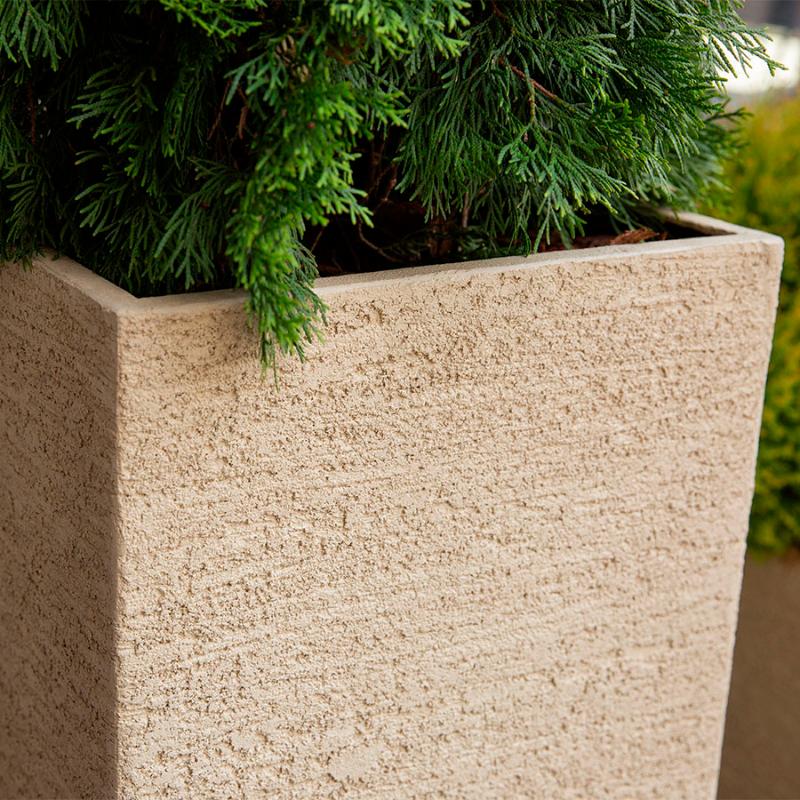 Кашпо Concretika Bansai D50 H20 Эрозия желтый фото 2