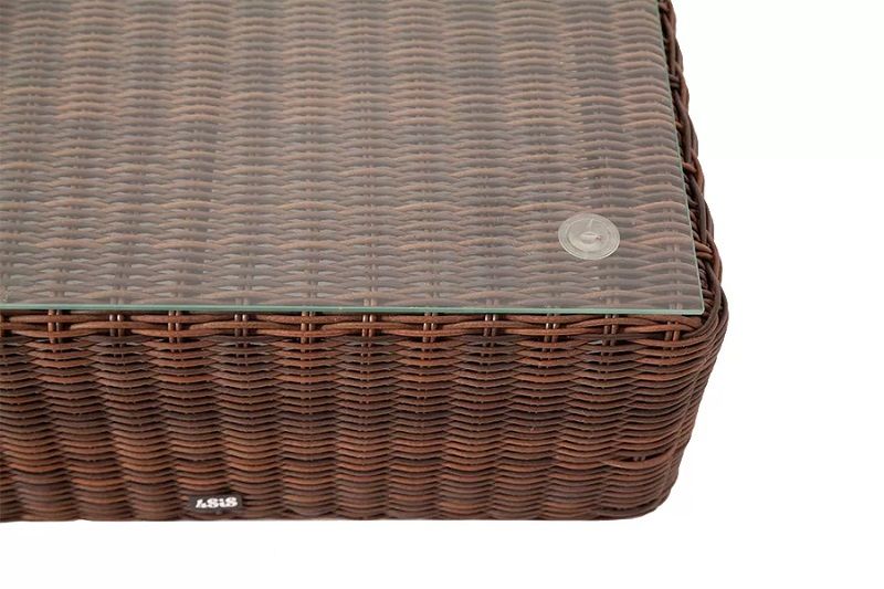 Журнальный столик Лунго 4SIS из искусственного ротанга, цвет коричневый фото 5