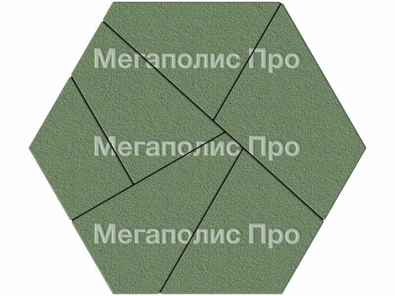Тротуарная плитка Выбор Оригами Б.4.Фсм.8 80 мм Зеленый Гранит фото 3