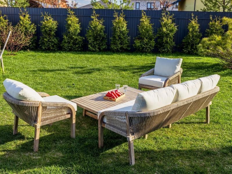 Лаунж-зона Michelle Royal Family из дерева, цвет бежевый фото 7