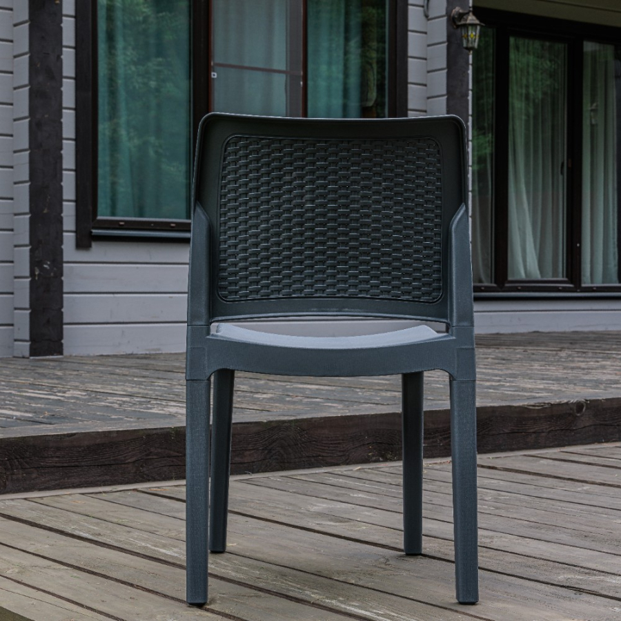 Обеденный стул July Royal Family из пластика, цвет графит фото 4