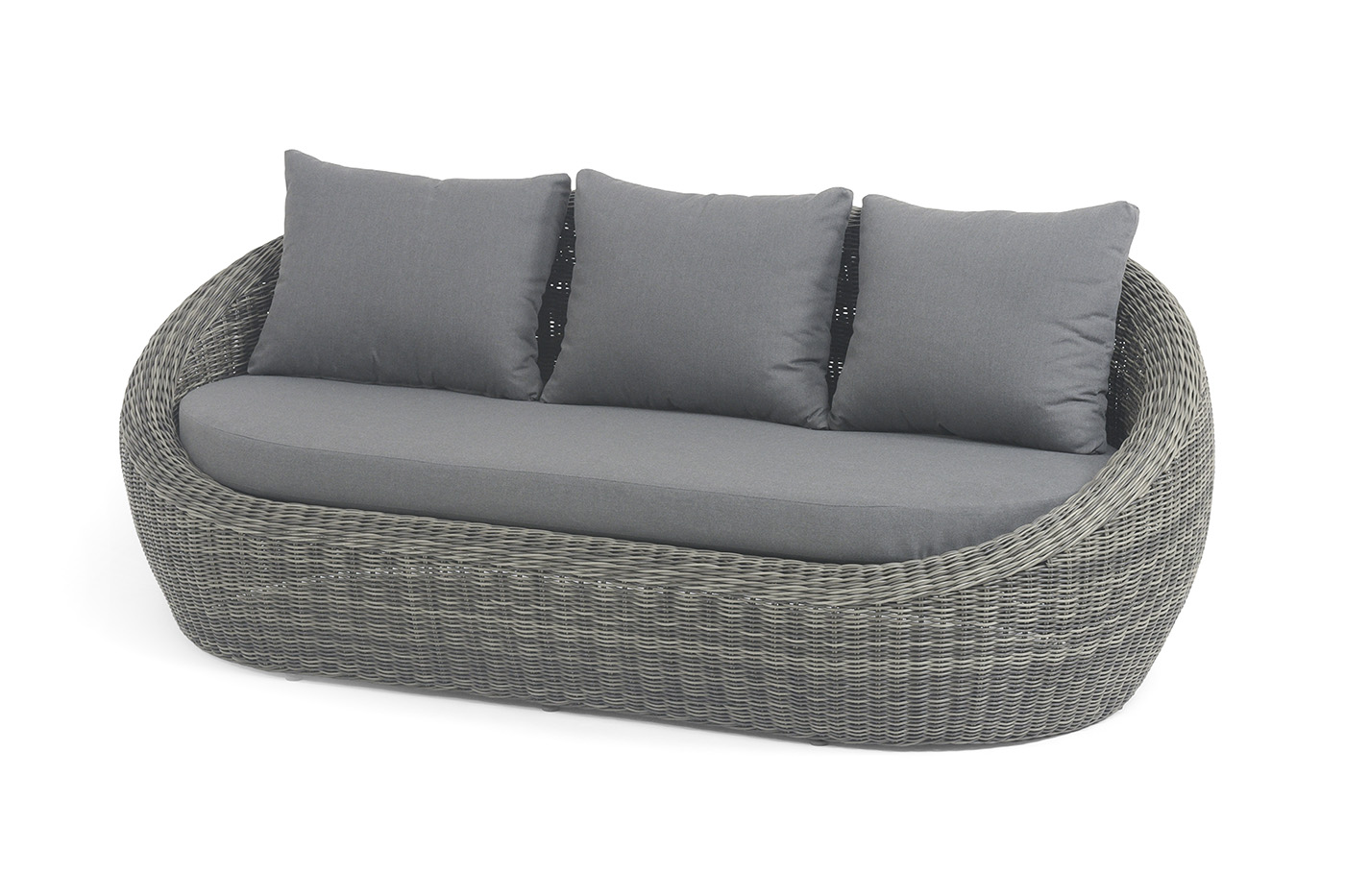 Барселона диван из искусственного ротанга трехместный, цвет графит фото 1