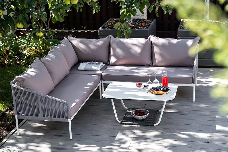 Диван модульный Канны 4SIS из роупа (веревки), цвет светло-серый фото 7