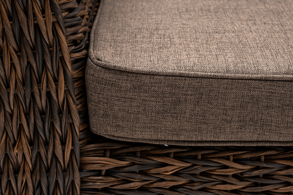 Капучино кресло из искусственного ротанга (гиацинт), цвет коричневый фото 5