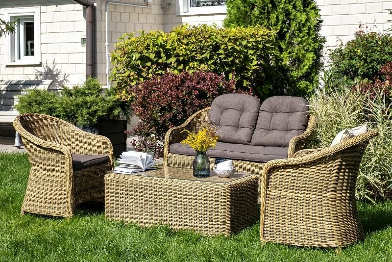 Лаунж-зона Равенна 4SIS из искусственного ротанга, цвет соломенный фото 5