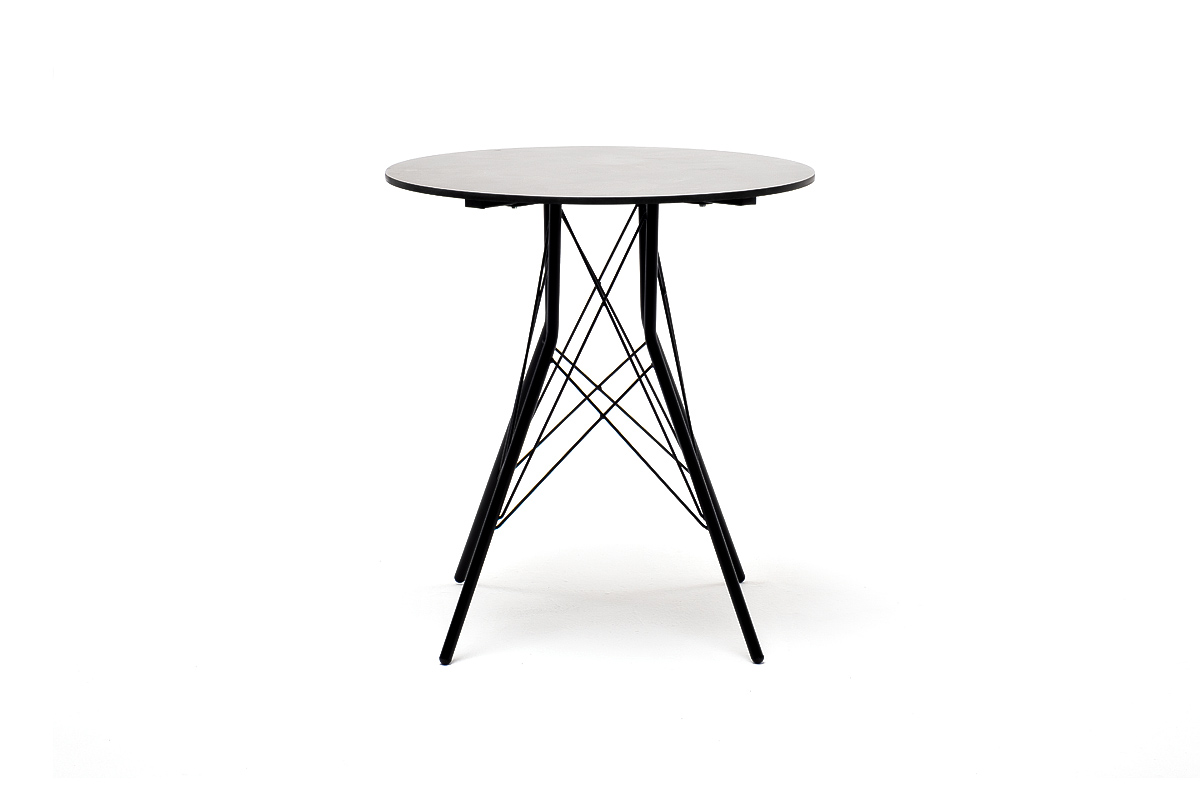 Конте интерьерный стол из HPL круглый Ø70см, цвет серый гранит фото 2