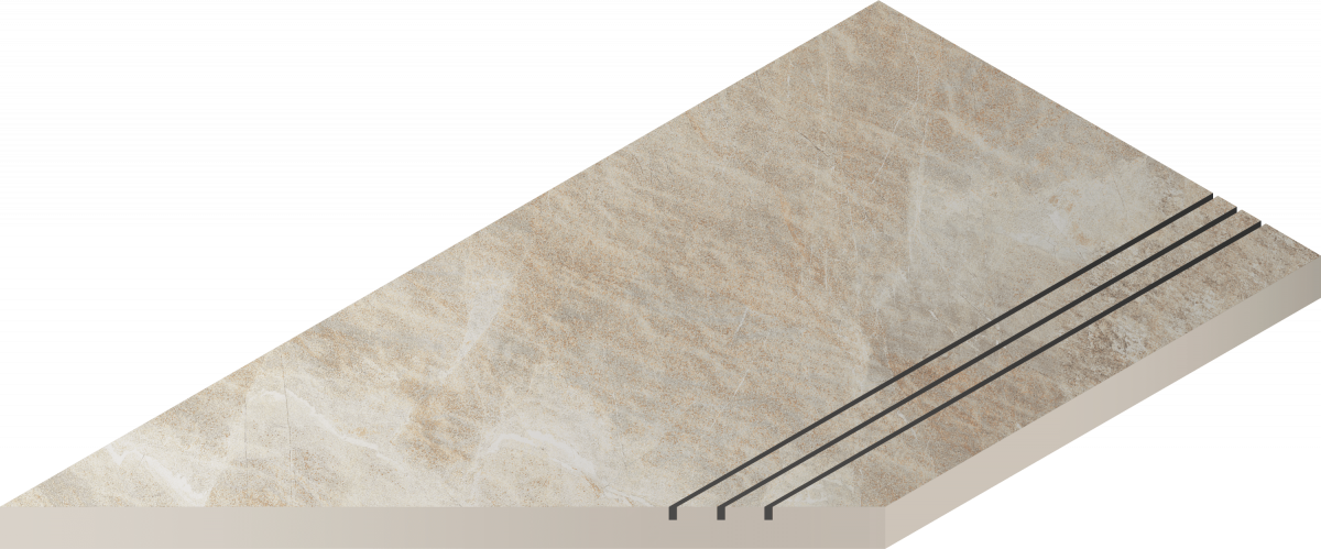 Керамогранитная ступень Italon Манетик X2 Уайт Бортик 30X60 Грип Лев фото 1