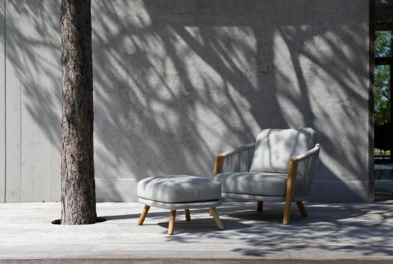 Комплект лаунж мебели Avesta Brafritid серый/песочный, тик/алюминий/веревка фото 3