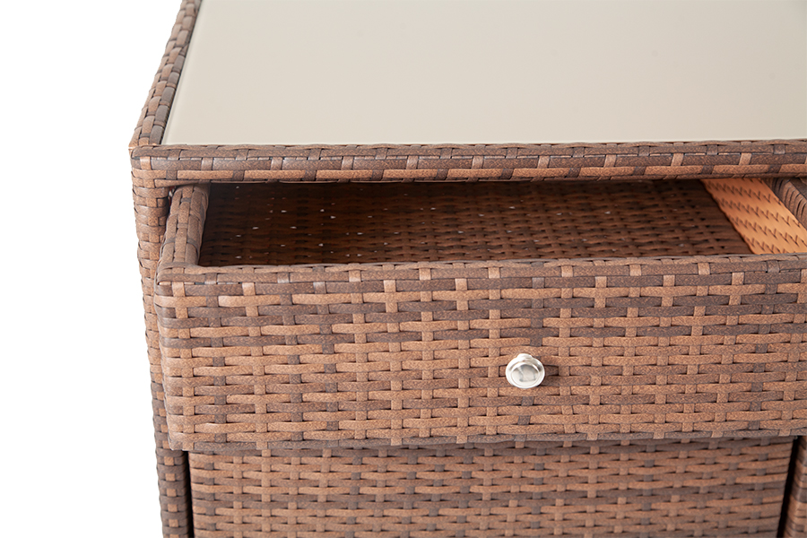 Мальта тумба плетеная из искусственного ротанга, цвет коричневый фото 5