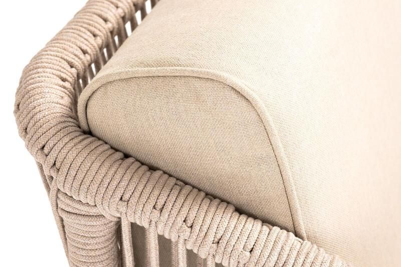 Кресло Канны 4SIS из роупа (веревки), основание дуб, цвет бежевый фото 6