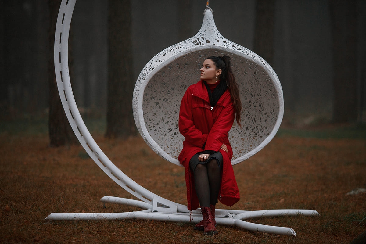 Подвесное кресло Vitgarden Bios Mini Bianco из базальта, цвет белый фото 3