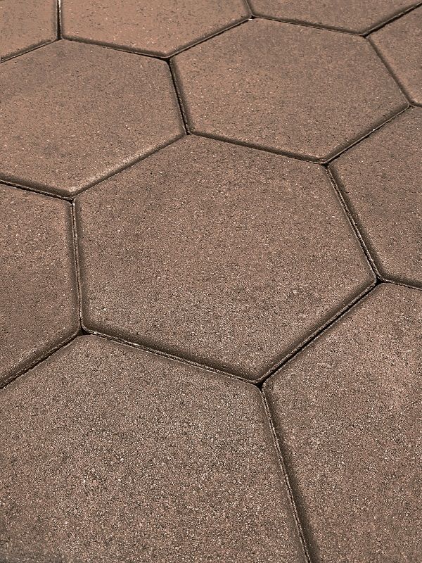 Тротуарная плитка Koldiz Шестигранник 60 мм Моно Коричневый фото 1