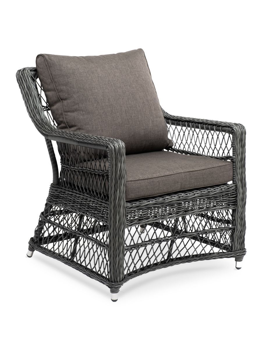 Кресло Гранд Латте 4SIS из искусственного ротанга, цвет графит фото 3