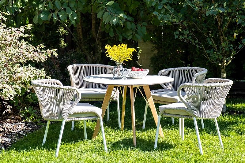 Обеденная группа Фоджа 4SIS из роупа (веревки), цвет бежевый фото 2