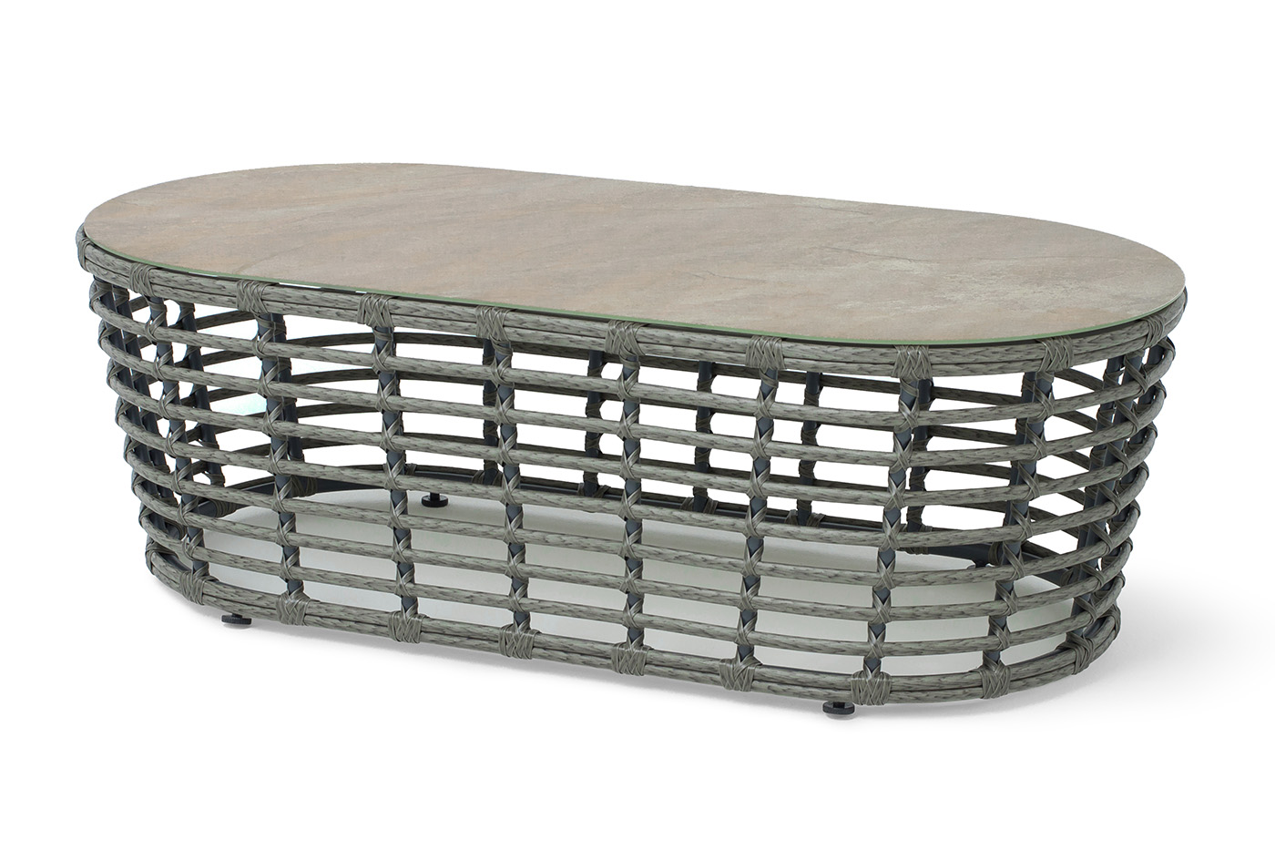 Валенсия журнальный столик из искусственного ротанга, цвет серый фото 3