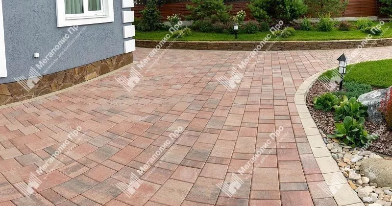 Тротуарная плитка Braer Мозаика, 60 мм. Фламинго фото 6