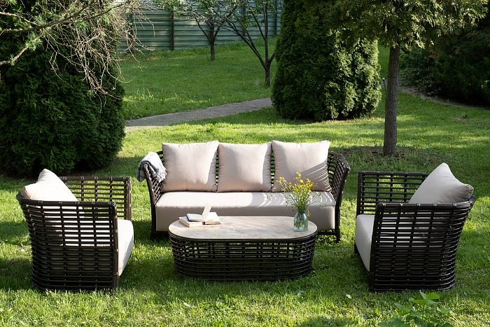 Лаунж-Зона Валенсия 4SIS из искусственного ротанга, цвет бронзовый фото 1