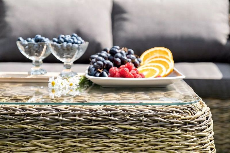 Журнальный столик Кальяри 4SIS из искусственного ротанга (гиацинт), цвет соломенный фото 4