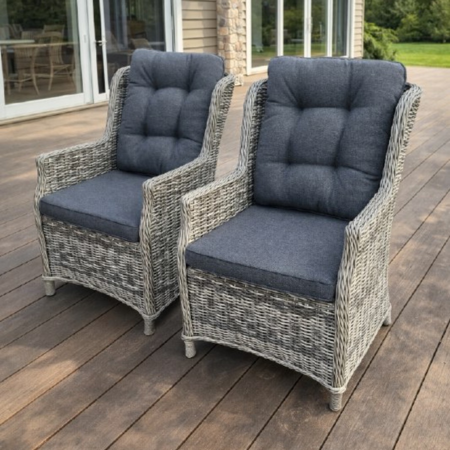 Комплект кресел Nicole Royal Family из искусственного ротанга, цвет серый фото 1