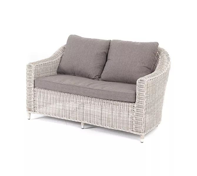 Диван двухместный Кон Панна 4SIS из искусственного ротанга, цвет бежевый фото 1