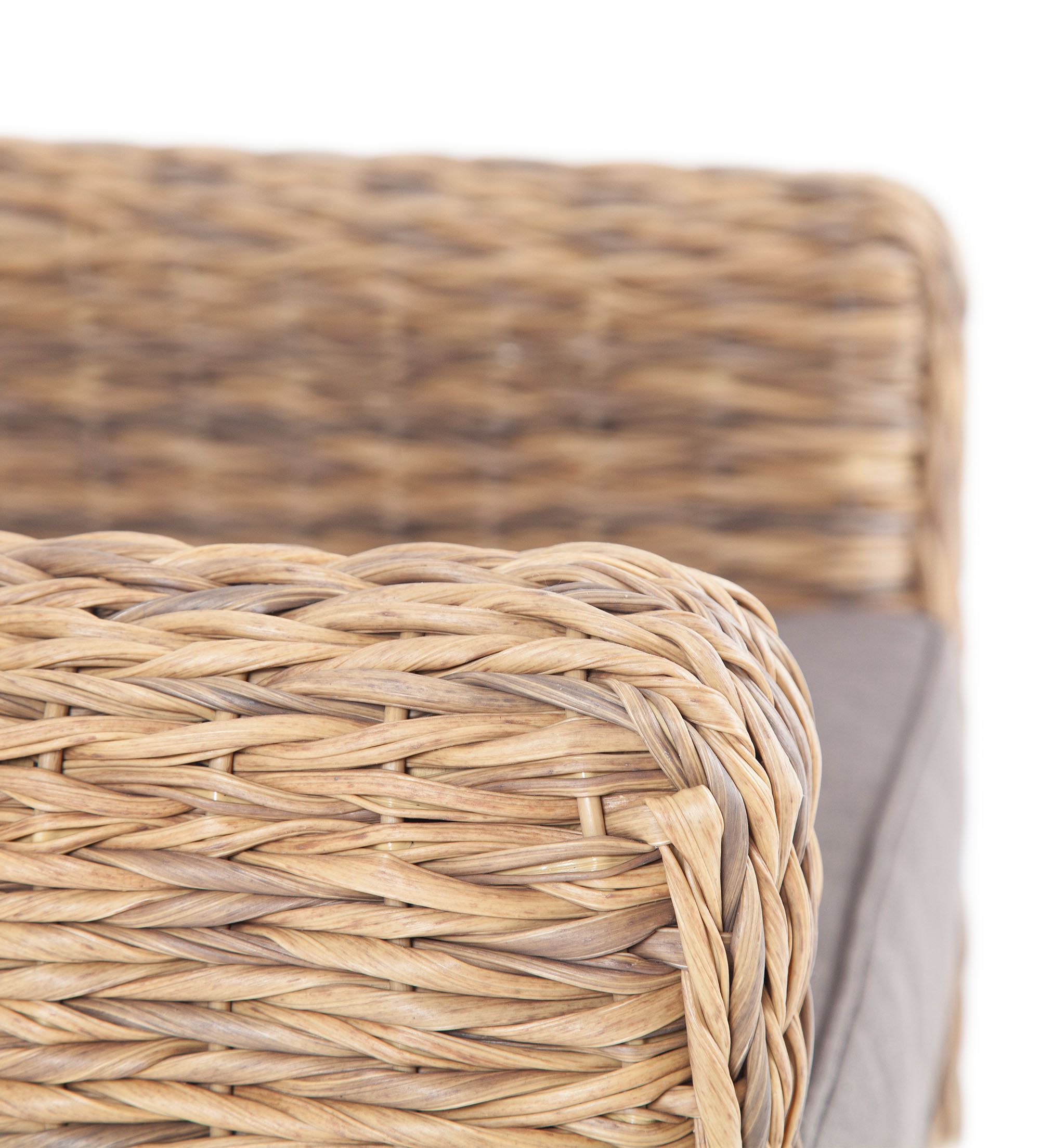 Кресло Кон Панна 4SIS из искусственного ротанга (гиацинт), цвет соломенный фото 4