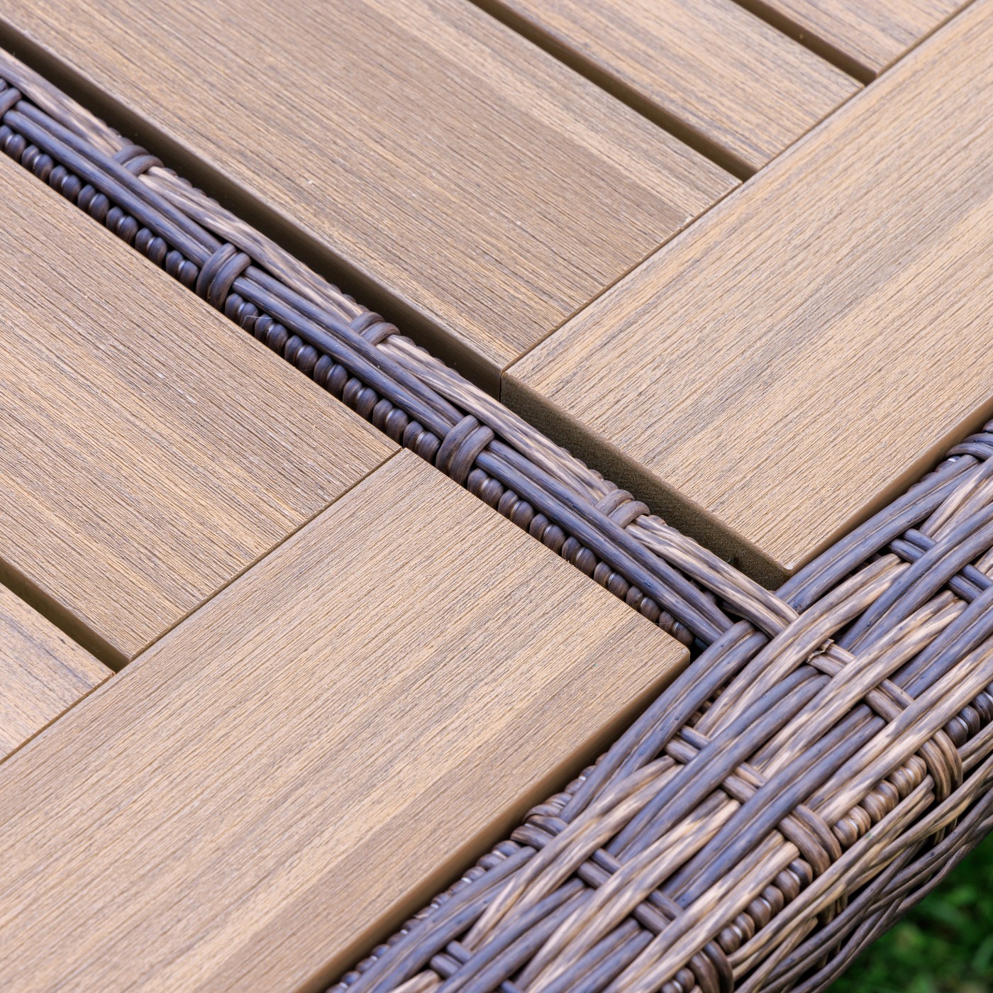 Обеденный стол Amelia Royal Family из искусственного ротанга 200 см, цвет коричневый фото 5