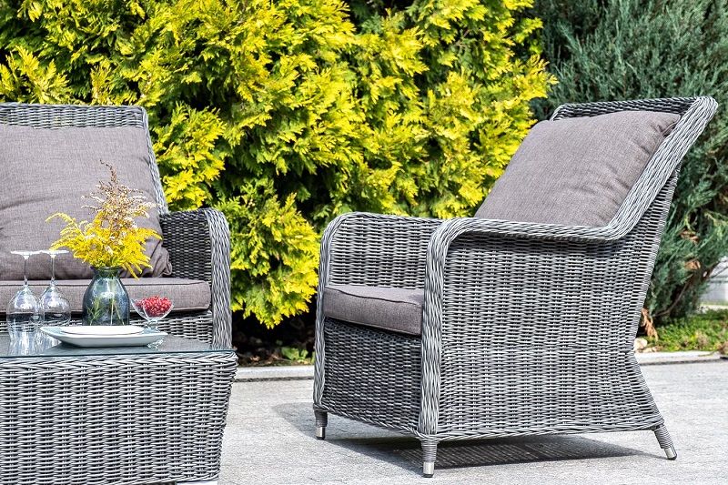 Плетеное кресло Гляссе 4SIS из искусственного ротанга, цвет графит фото 7