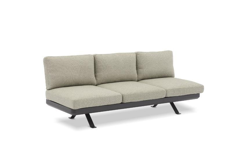 Комплект лаунж мебели Lund Brafritid с креслом, антрацит/серый, алюминий фото 4