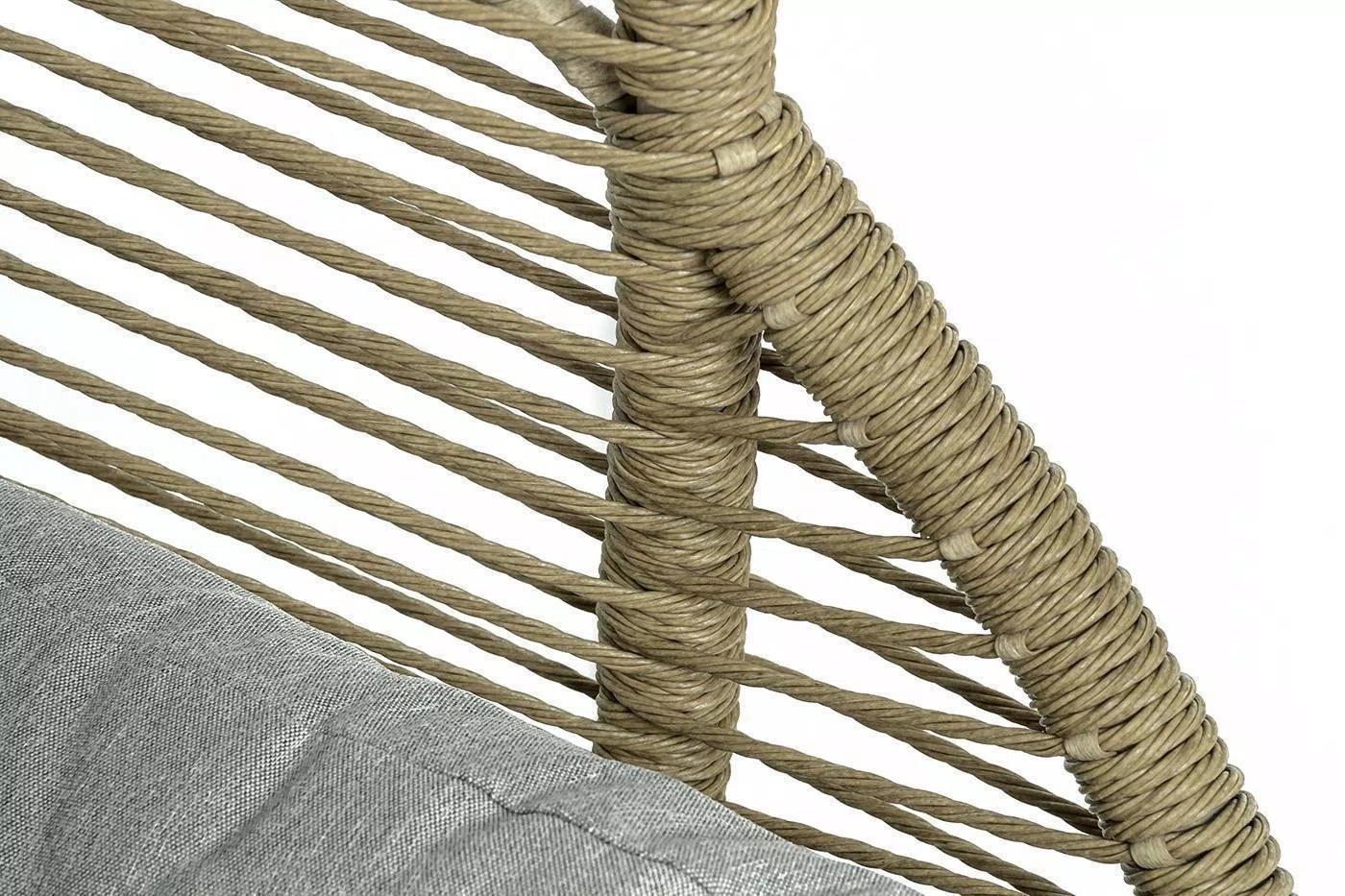 Кресло-кокон Барселона 4SIS из искусственного ротанга, цвет соломенный фото 5