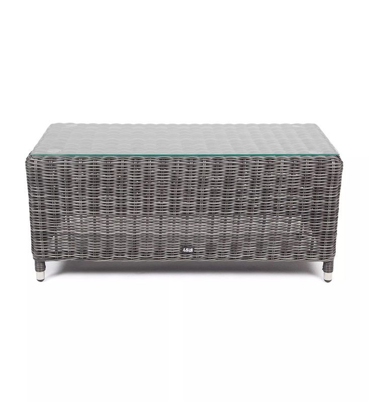 Журнальный столик Кон Панна 4SIS из искусственного ротанга, цвет графит фото 2