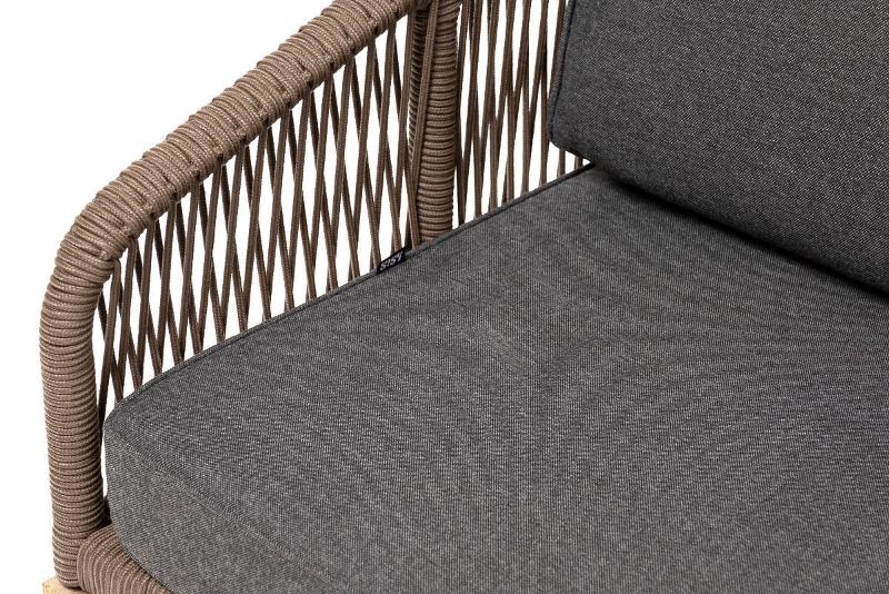 Диван двухместный Канны 4SIS из роупа (веревки), каркас дуб, цвет коричневый фото 8