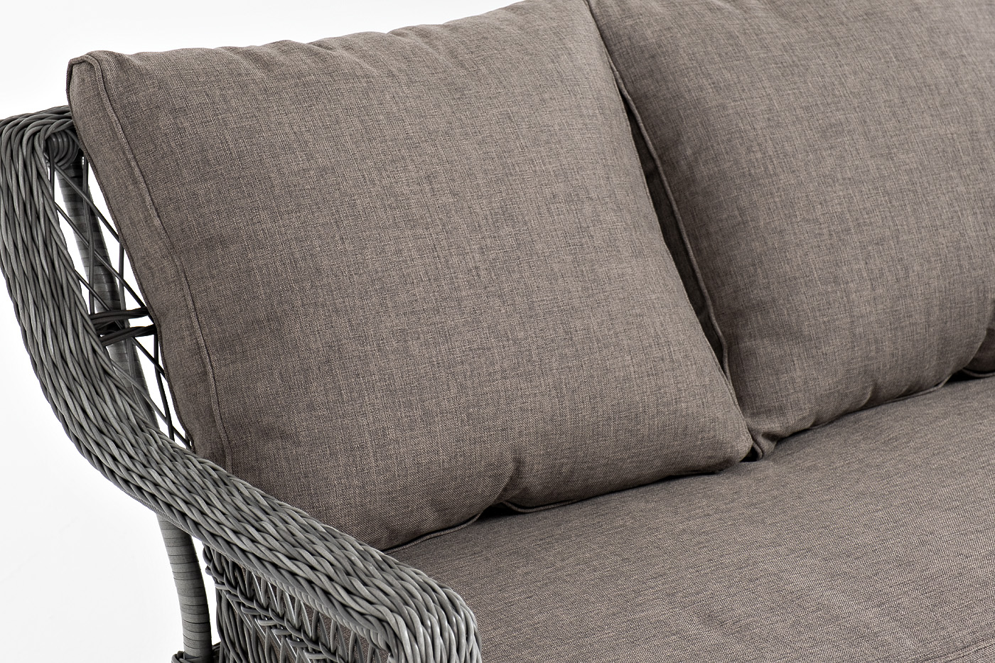 Гранд Латте диван трехместный из искусственного ротанга, цвет графит фото 6